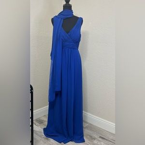 Let’s Fashion  Women’s Blue Maxi Party Formal Long Dress Size M